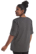 Tops Vikki Vi Jersey Polka Dot Short Sleeve Tunic