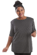 Tops Vikki Vi Jersey Polka Dot Short Sleeve Tunic