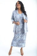 Vikki Vi Jersey Navy Tribal 3/4 Sleeve Kimono Jacket
