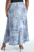 Vikki Vi Jersey Navy Tribal Maxi Skirt