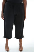 Vikki Vi Jersey Black Crop Pant