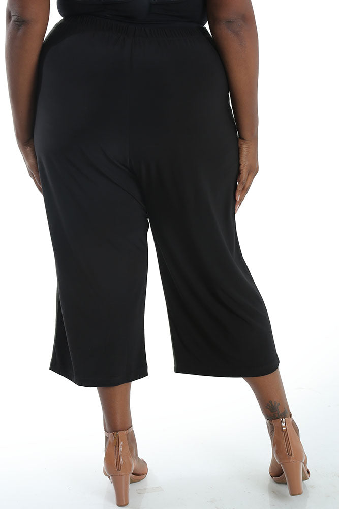 Pants Vikki Vi Jersey Black Crop Pant