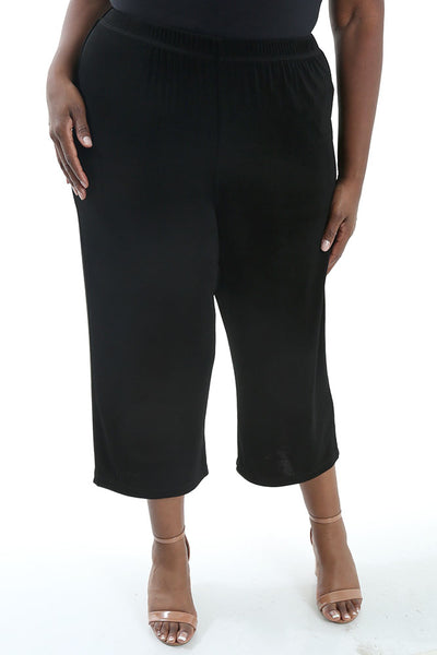 Vikki Vi Classic Black Crop Pant – PlusbyDesign.com