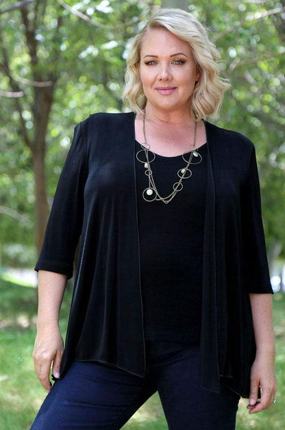 Vests Vikki Vi Classic Black Swing Vest