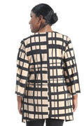 Vikki Vi Jersey Window Pane Shark Bite Tunic